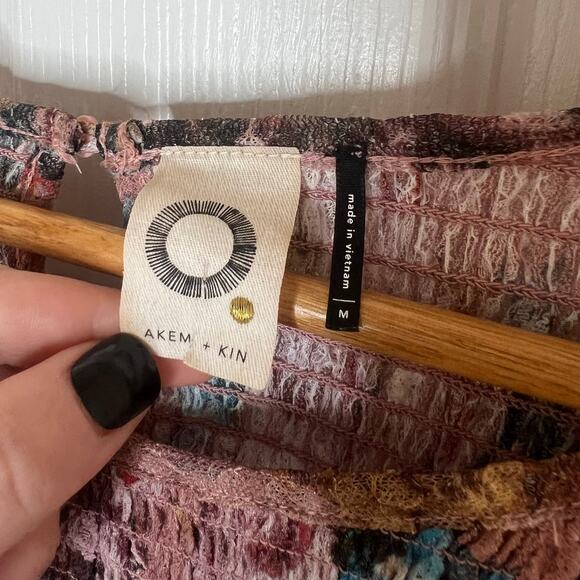 Anthropologie Akemi + Kin Women's Floral Pink Rose Patriza Blouse Size Medium - Picture 5 of 6